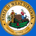 Seal of the State of West Virginia, U.S.A. Montani Semper Liberi (Mountaineers Always Free).